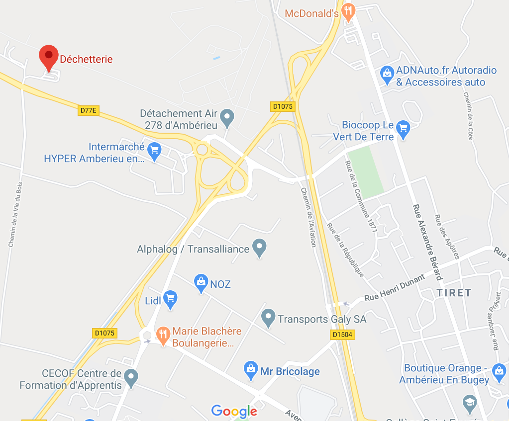 Carte emplacement déchèterie ambérieu-en-bugey Carte-emplacement-déchèterie-ambérieu-en-bugey